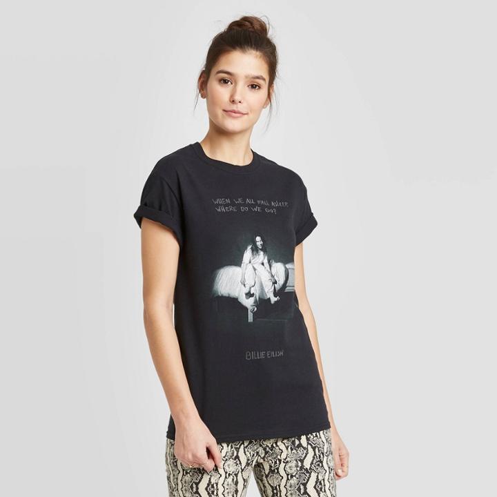 Bravado Women's Billie Eilish When We Fall Asleep Glow-in-dark Short Sleeve T-shirt (juniors') - Black S, Women's,