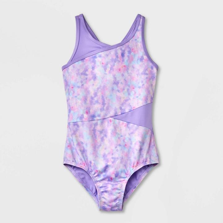 Girls' Pastel Tie-dye Leotard - Cat & Jack Purple