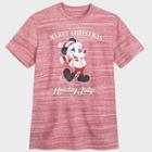 Adult Disney Mickey Mouse Holidays Together Short Sleeve T-shirt - Red Xl - Disney