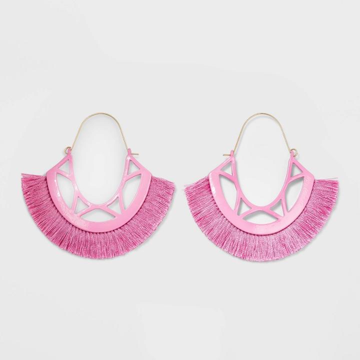 Sugarfix By Baublebar Playful Fringe Drop Earrings - Pink, Women's
