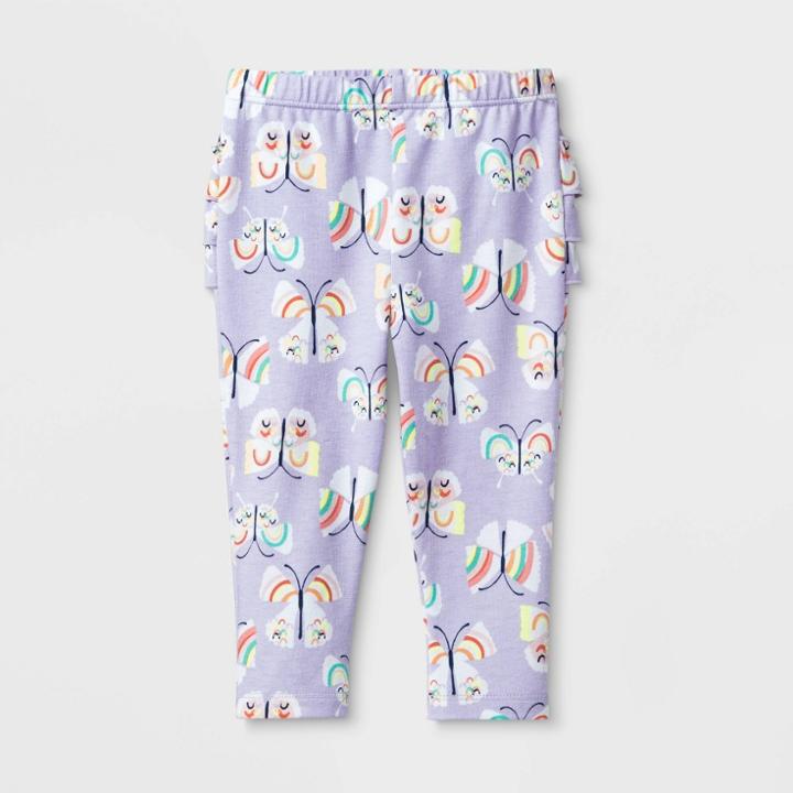 Baby Girls' Butterfly Leggings - Cat & Jack Purple Newborn, Girl's