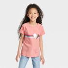 Girls' Flip Sequin Short Sleeve T-shirt - Cat & Jack Peach Orange