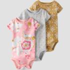 Baby Girls' 3pk Floral Bodysuit - Little Planet By Carter's Pink