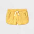 Girls' Rib Pull-on Shorts - Cat & Jack Mustard Yellow
