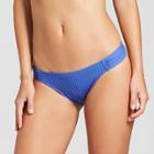 Women's Ribbed Cheeky Bikini Bottom - Xhilaration Bright Blue