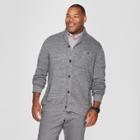 Men's Big & Tall Mid Weight Shawl Button-up Cardigan - Goodfellow & Co Medium Heather Gray