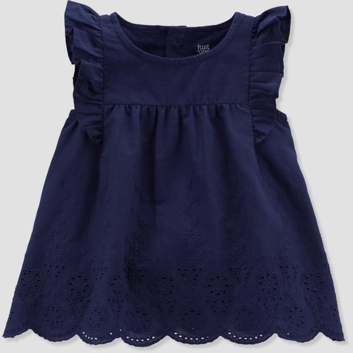 Baby Girls' Eyelet Sunsuit - Just One You Made By Carter's Navy