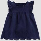 Baby Girls' Eyelet Sunsuit - Just One You Made By Carter's Navy