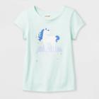 Toddler Adaptive Girls' T-shirt - Cat & Jack Mint 2t, Girl's, Blue