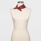 Women's Pleated Floral Print Chiffon Neckerchief - A New Day Brown