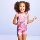 Toddler Girls' Marble Splatter Biketard - More Than Magic Pink 3t, Pink Purple