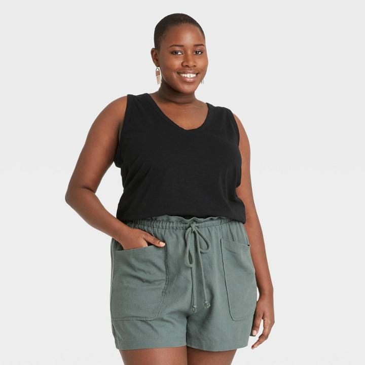 Women's Plus Size Tank Top - Universal Thread Black