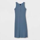 Girls' Rib-knit Midi Sleeveless Dress - Art Class Blue