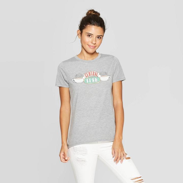 Women's Friends Central Perk Short Sleeve Graphic T-shirt (juniors') - Heather Gray