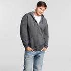 Men's Hanes Premium Fleece Full Zip Hood With Fresh Iq - Slate (grey) Gray