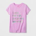 Girls' Short Sleeve Cake Friends & Wishes Graphic T-shirt - Cat & Jack Purple