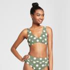 Sunn Lab Swim Women's Polka Dot Bralette Bikini Top - Moss/pearl