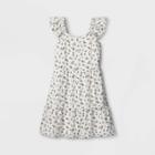 Girls' Tiered Woven Sleeveless Dress - Art Class White