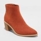 Women's Malby Low Shaft Heeled Boots - Universal Thread Rust