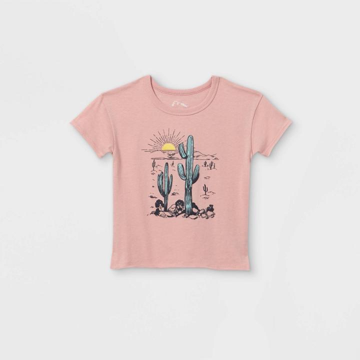 Toddler Boys' Cactus Short Sleeve T-shirt - Art Class Purple