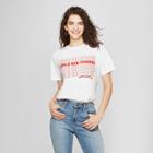Women's Short Sleeve Girls' Run Thangs Boyfriend Graphic T-shirt - Mighty Fine (juniors') White