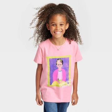Kids' Piccolina Frida Kahlo Short Sleeve Graphic T-shirt - Pink