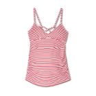Maternity Striped Strappy Back Tankini Top - Isabel Maternity By Ingrid & Isabel Red/white