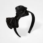 Girls' Double Bow Plastic Headband - Cat & Jack Black