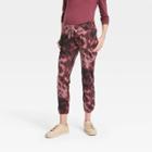 Match Back Maternity Jogger Pants - Isabel Maternity By Ingrid & Isabel Burgundy Tie-dye Xs, Red Tie-dye