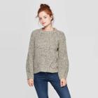 Women's Chunky Long Sleeve Crewneck Pullover Sweater - Universal Thread Green
