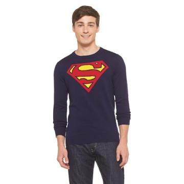 Men's S Superman Sweater Navy (blue)