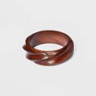 Twisted Wood Bangle Bracelet - A New Day Dark Brown