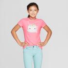 Girls' Short Sleeve Unicorn Cup Graphic T-shirt - Cat & Jack Pink