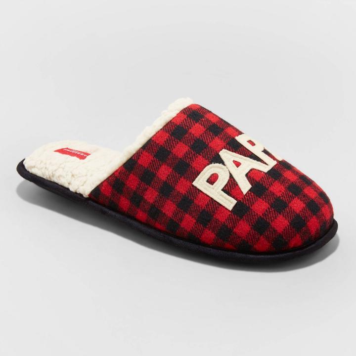 Men's Family Sleep Papa Bear Slippers - Wondershop Red