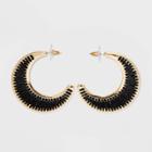 Sugarfix By Baublebar Threaded Crescent Moon Earrings - Black