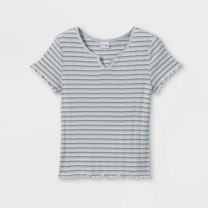 Girls' Notch Front T-shirt - Art Class Cream