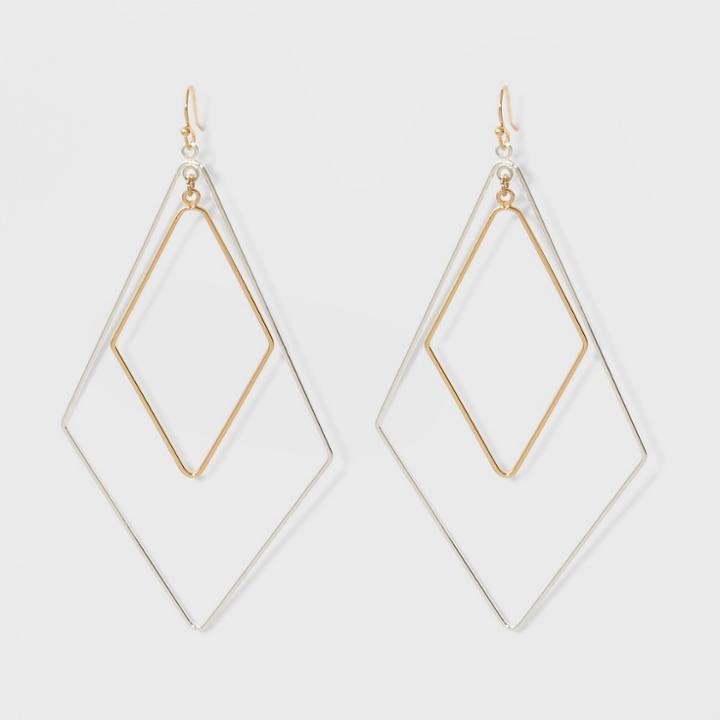 Diamond Shaped Wire Earrings - A New Day