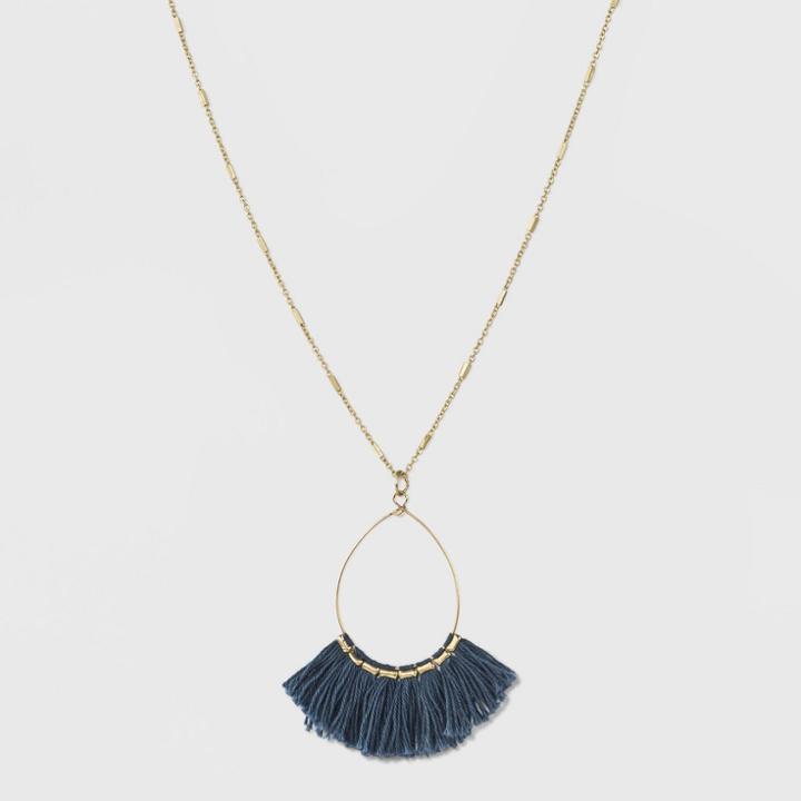 Wire Fan Tassel Necklace - Universal Thread Gold, Women's