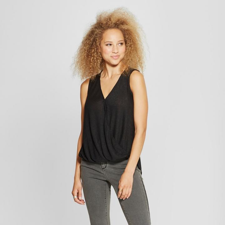 Women's Wrap Front Tank - Universal Thread Black