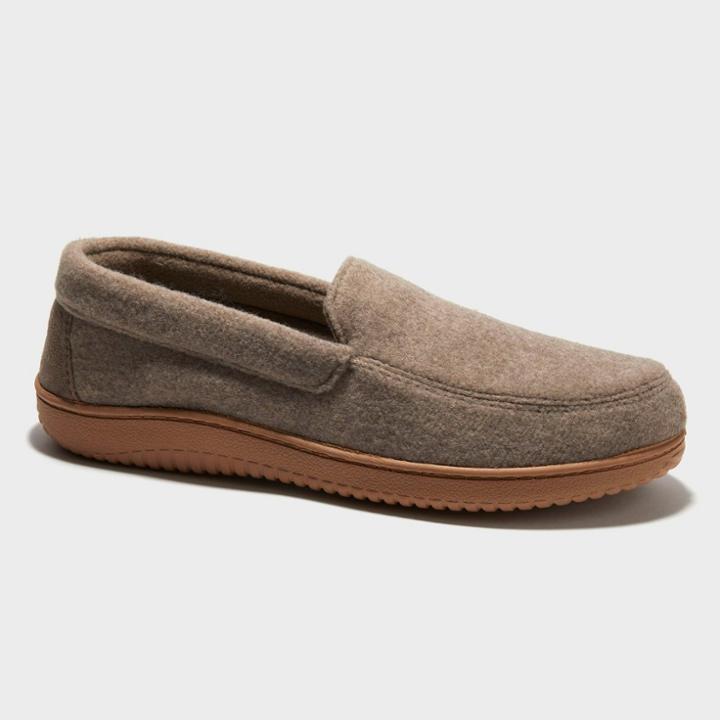 Men's Dluxe By Dearfoams Ridge Moccasin Slippers - Tan