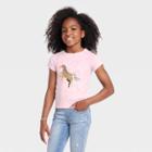Girls' Flip Sequin Short Sleeve T-shirt - Cat & Jack Pink