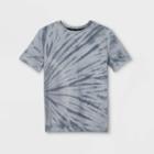 Boys' Tie-dye Short Sleeve T-shirt - Art Class Gray