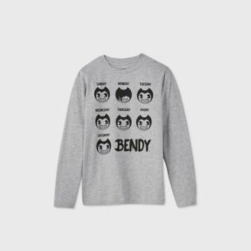 Boys' Bendy And The Ink Machine Graphic T-shirt - Gray