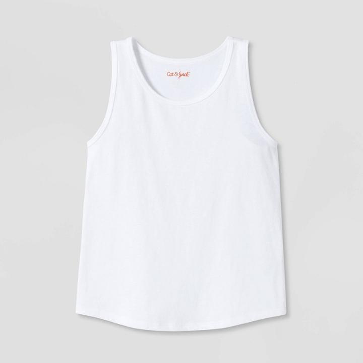 Girls' Solid Tank Top - Cat & Jack White