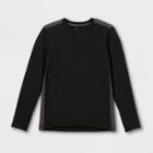 Boys' Long Sleeve Soft Gym T-shirt - All In Motion Black