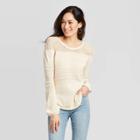 Women's Scoop Neck Pullover Sweater - Knox Rose Ivory