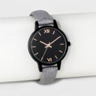 Women's Matte Case Strap Watch - A New Day Gray, Gray/matte Black