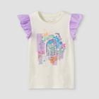 Girls' Disney Encanto Short Sleeve Designer Graphic T-shirt - Purple/off-white