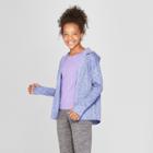 Girls' Plush Fleece Hooded Cardigan - C9 Champion Blue Heather M, Heather Blue