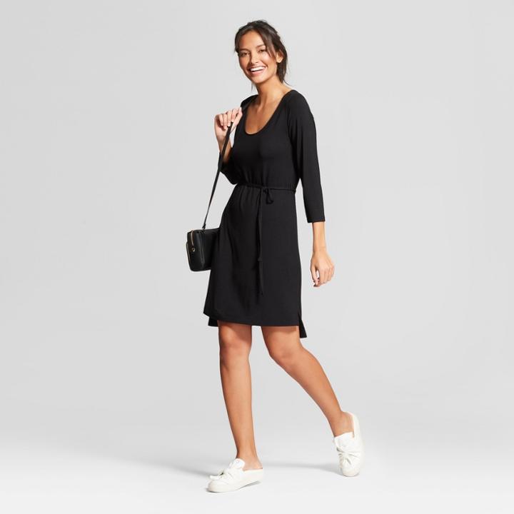 Women's Sensory Friendly Knit Dress - A New Day Black